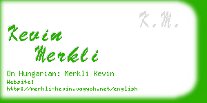 kevin merkli business card